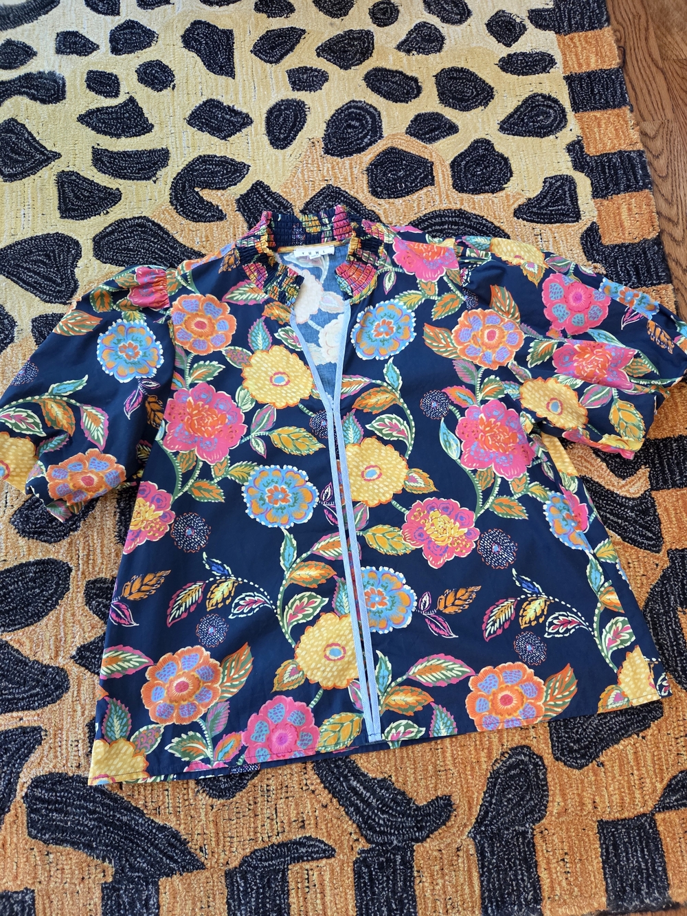 THML Colorful Botantical Print Top